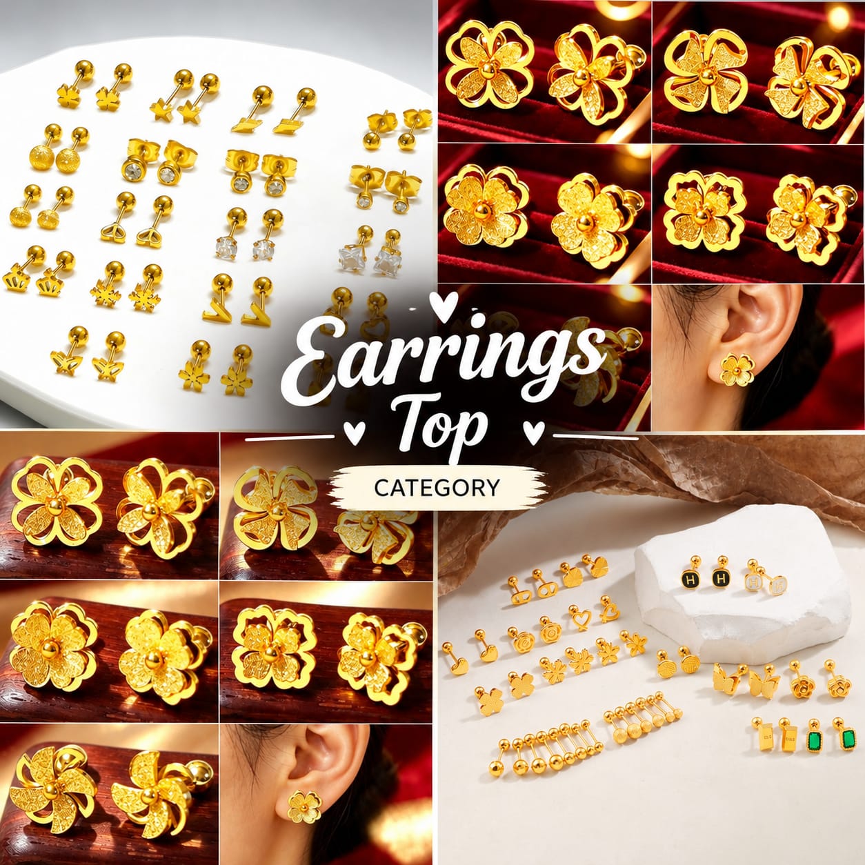 STAINLESS STEEL EARRINGS TOP
