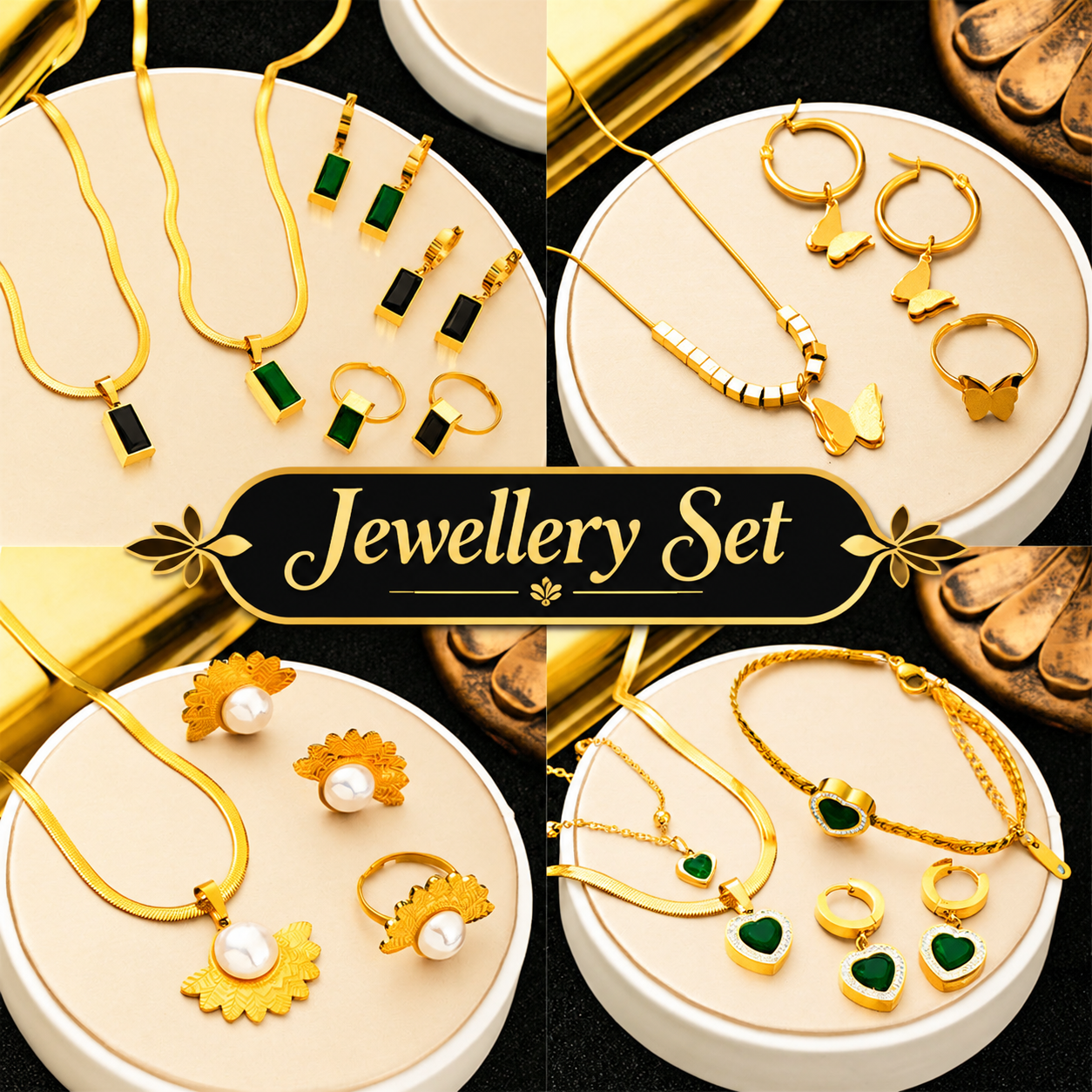 STAINLESS STEEL JEWELLERY SET